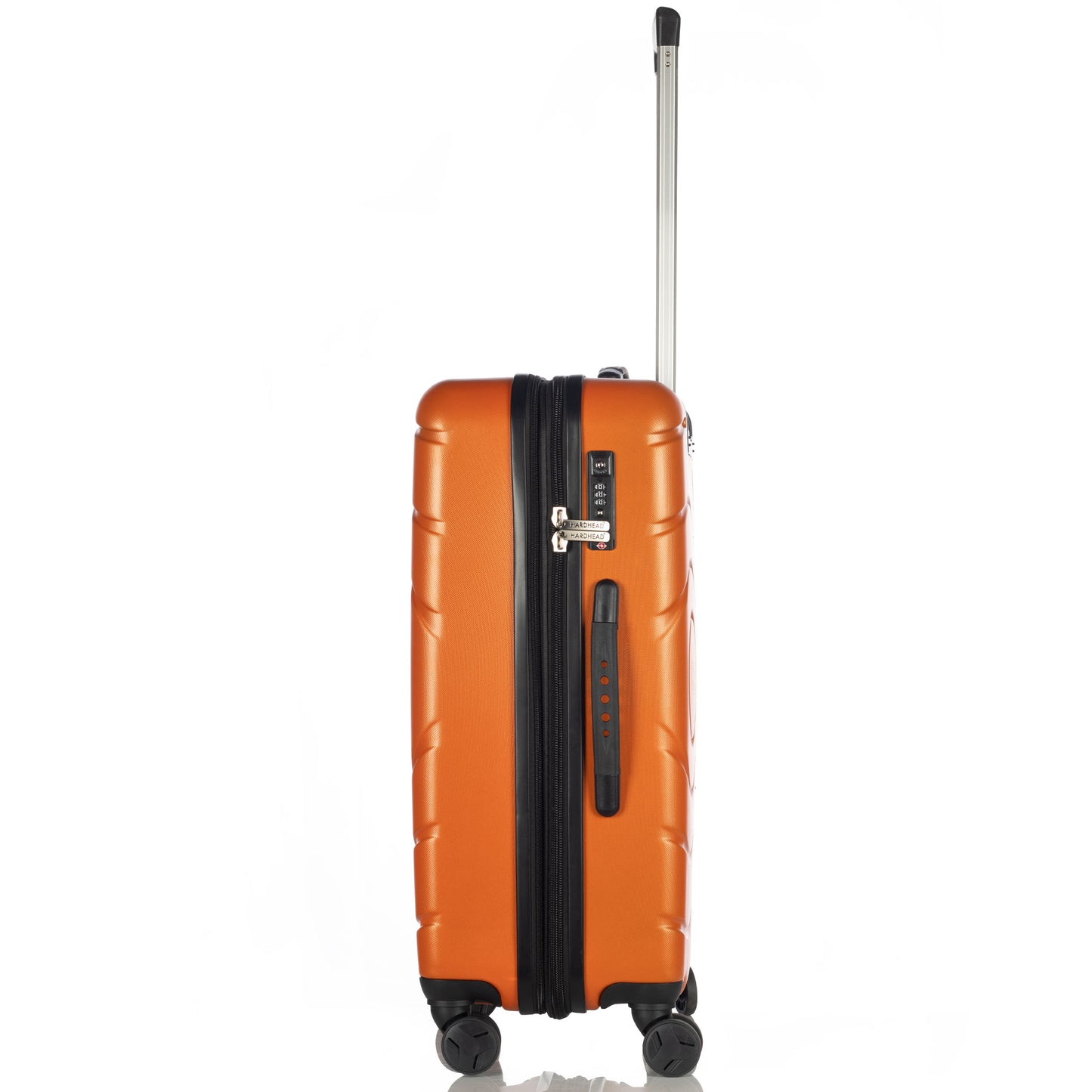 Hardhead Luggage (20/24/28") Eco Hardside Travel Suitcase with 4 360 Wheels Lock Included, Orange