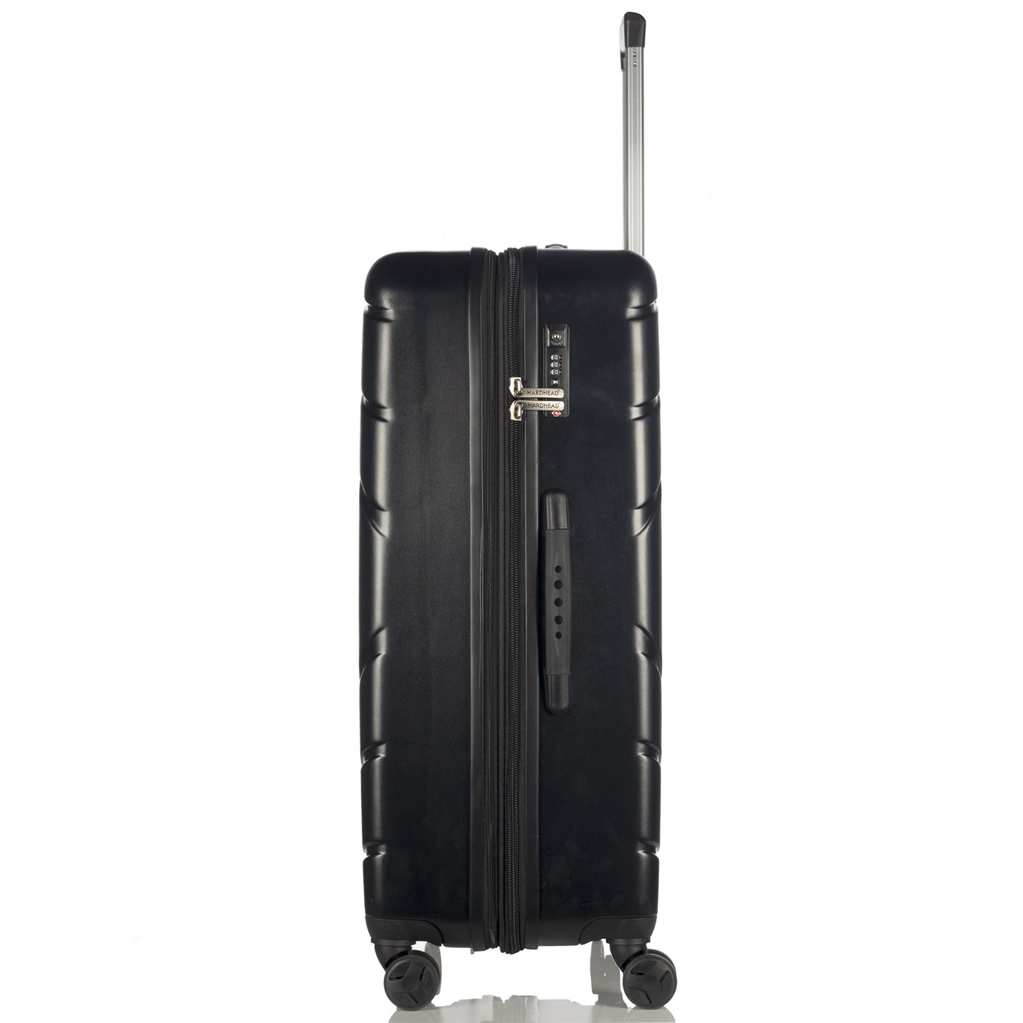 Hardhead Luggage 3 pieces set (20/24/28") Eco Hardside Travel Suitcase with 4 360 Wheels Lock Included, Black