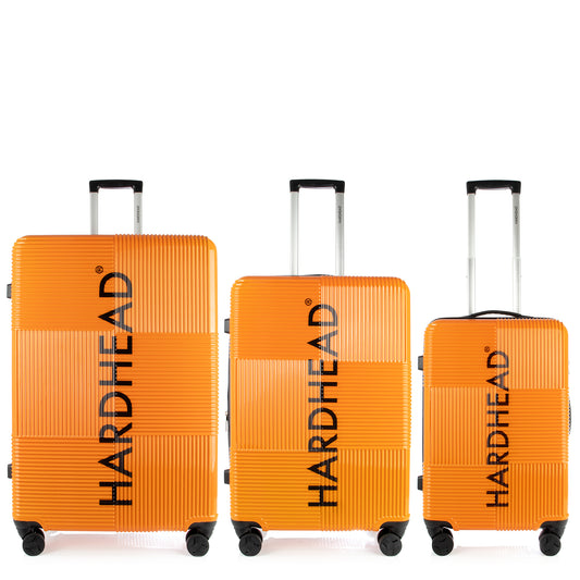 Hardhead 3 Pieces Set Luggage (22/26/30") Suitcase Lock Spinner Hardshell Recovery Collection Orange