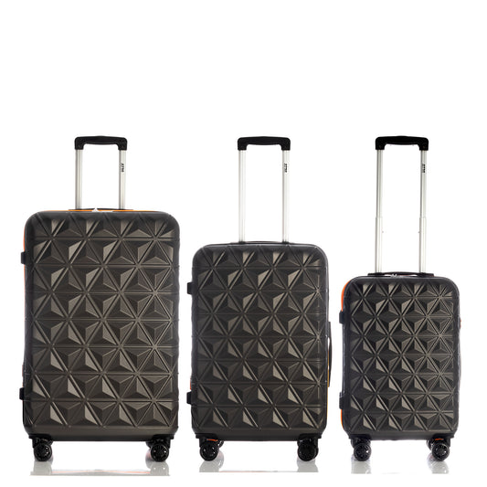 Hardhead Luggage 3 Piece Set (21/25/29") Suitcase Lock Spinner Hardshell Cosmos Collection Grey