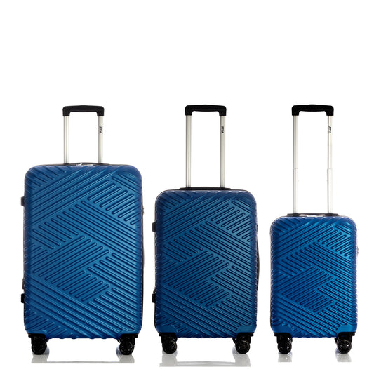 ATM 3 Pieces Set Luggage (20/24/28") Lock Spinner Neon Collection Blue