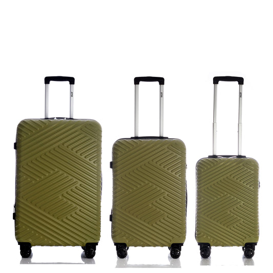 ATM 3 Pieces Set Luggage (20/24/28") Lock Spinner Neon Collection Green