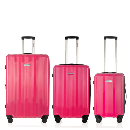 Hardhead 3 Pieces Set Luggage (20/24/29") Suitcase Lock Spinner Hardshell Change Collection Pink