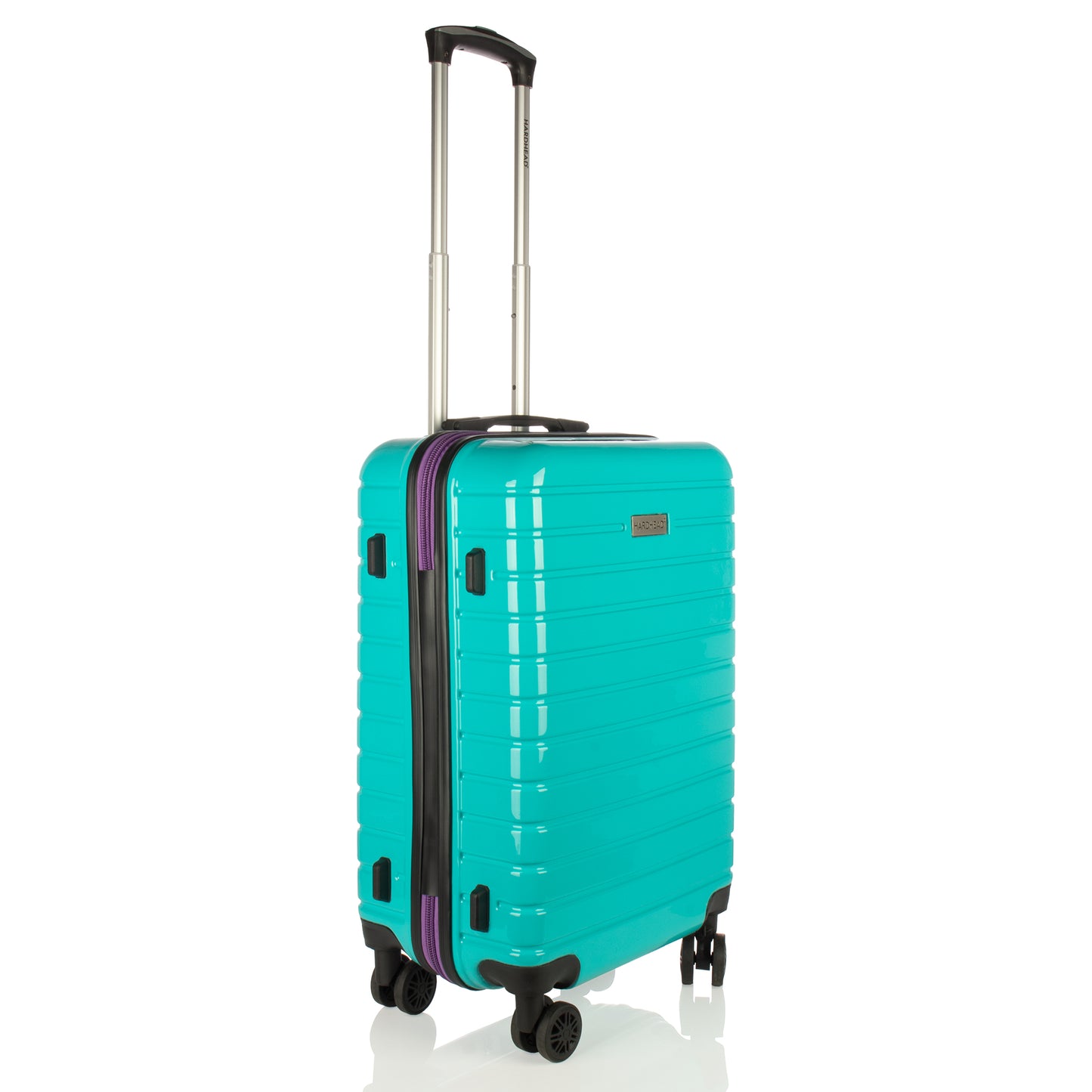 Hardhead Luggage 4 Piece Set (18/20/24/28") Suitcase Lock Spinner Hardshell Blaze Collection Aqua