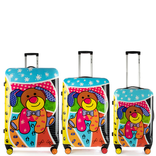 Three-piece and neceser luggage set "Guff Guff" collection