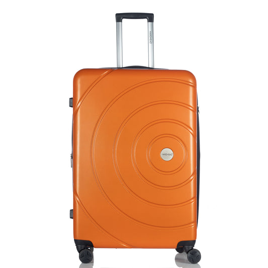 Hardhead Equipaje (20/24/28") Maleta de viaje ecológica rígida con 4 ruedas 360 con bloqueo incluido, color naranja 